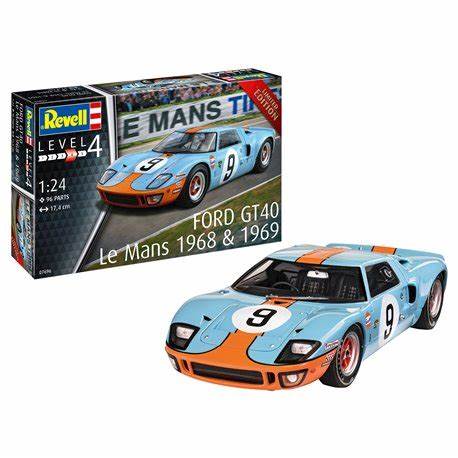 REVELL 07696 FORD GT 40 LE MANS 1968 1:24 PLASTIC MODEL KIT