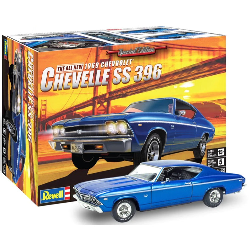 REVELL 14492 1969 CHEVELLE SS 396 1/25 SCALE PLASTIC MODEL KIT