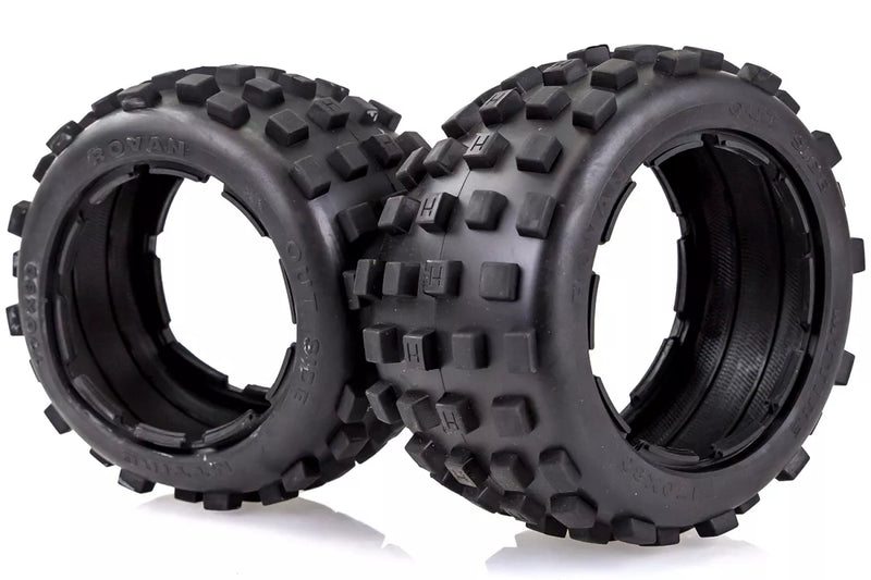 ROVAN 95027 UPGRADED REAR KNOBBY TYRES SKIN WITHOUT INNER FOAM PAIR TIRES