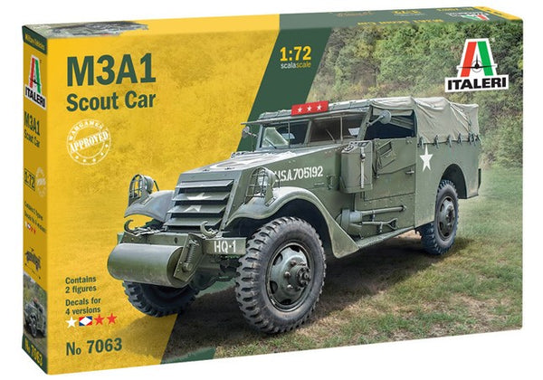 ITALERI 7063 M3A1 SCOUT CAR US ARMY 1ST ARMOURED 1/72 SCALE PLASTIC MODEL KIT CAR