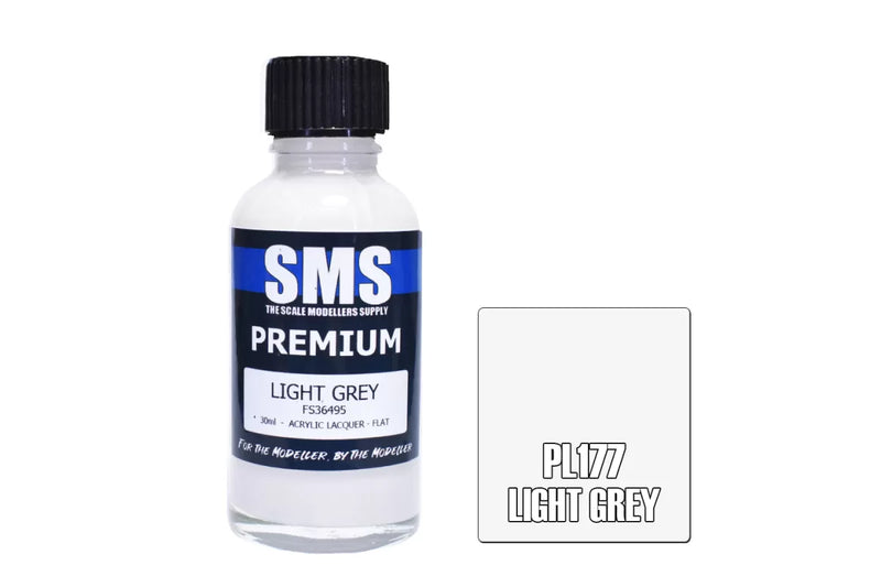 SMS PL177 LIGHT GREY FS36495 PREMIUM ACRYLIC LACQUER GLOSS PAINT 30ML