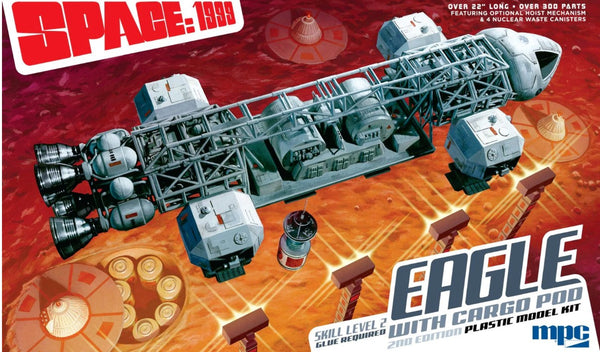 MPC 990/06 SPACE 1999 EAGLE WITH CARGO POD 2ND EDITION 1/48 SCALE PLASTIC MODEL KIT SPACECRAFT