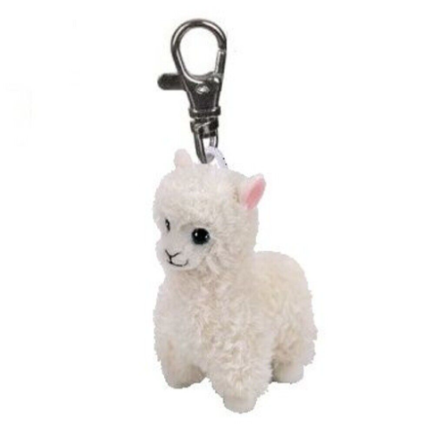 TY BEANIE BABIES LILY CREAM LAMA CLIP