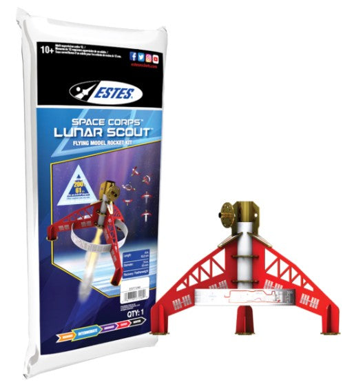 ESTES 7290 SPACE CORPS LUNAR SCOUT INTERMEDIATE MODEL ROCKET KIT 13MM MINI ENGINE