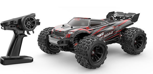 MJX-16210 HYPER GO 4WD OFF-ROAD 2S BRUSHLESS 1/16 SCALE RC TRUGGY IN BLACK AND RED