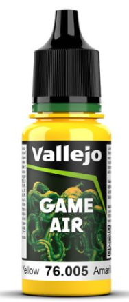 VALLEJO GAME AIR 76.005 MOON YELLOW  (9) ACRYLIC AIRBRUSH PAINT 18ML