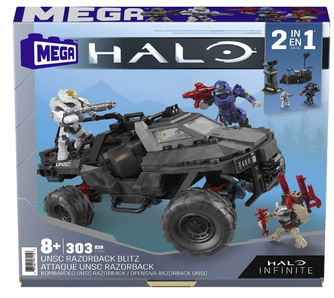 MEGA HALO INFINITE  UNSC RAZORBACK BLITZ  2 IN 1 PLAYSET INCLUDES 303 PCS