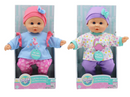 GIGO DREAM COLLECTION - 12 INCH CUDDLY BABY BABBLER DOLL  WITH SOUNDS ASSORTED