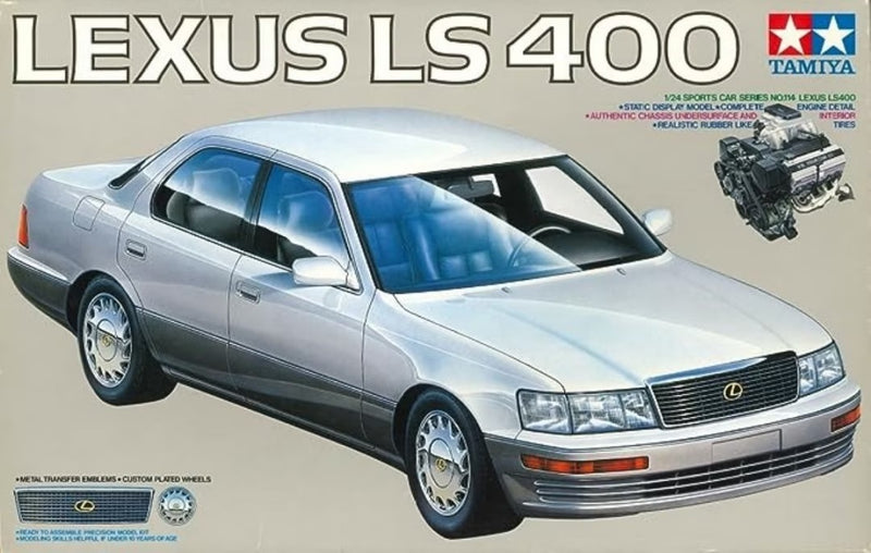 TAMIYA 24114 TOYOTA LEXUS LS400 1/24 SCALE PLASTIC MODEL KIT AUTO