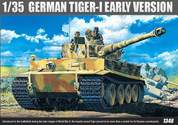 ACADEMY 13422 GERMAN TIGER-1 EARLY VERSION 1/72 SCALE PLASTIC MODEL KIT TANK