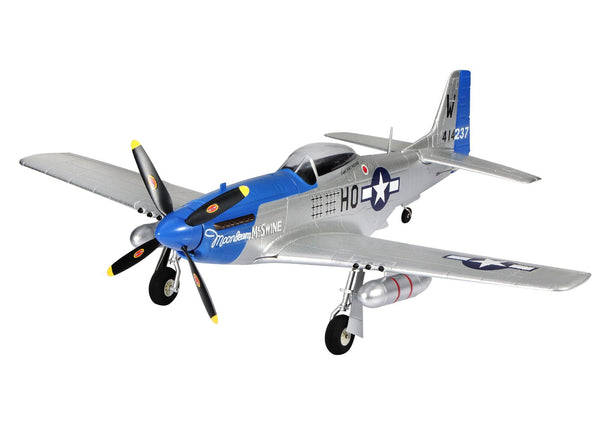 TOP RC 750MM WINGSPAN P51 MUSTANG PNP PLUG AND PLAY WITH FLIGHT STABILIZER RC MODEL PLANE - BLUE