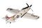 TOP RC 800MM WINGSPAN A1 SKYRAIDER PNP PLUG AND PLAY RC AIRCRAFT WITH FLIGHT STABILIZER - WHITE