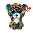 TY BEANIE BOOS COBALT BLUE LEOPARD REGULAR PLUSH