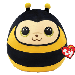 TY SQUISHY BEANIES ZINGER BEE 25CM SQUISH PLUSH