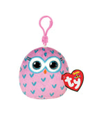 TY SQUISHY BEANIES WINKS OWL SQUISH CLIP