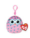 TY SQUISHY BEANIES WINKS OWL SQUISH CLIP