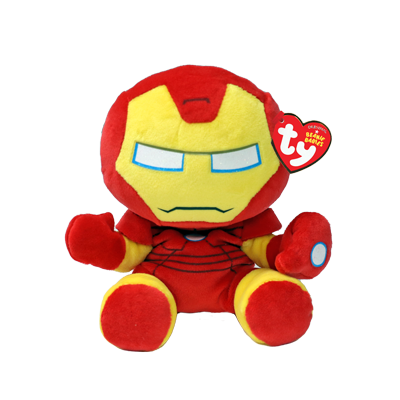 TY ORIGINAL BEANIE BABIES MARVEL IRON MAN REGULAR SOFT PLUSH