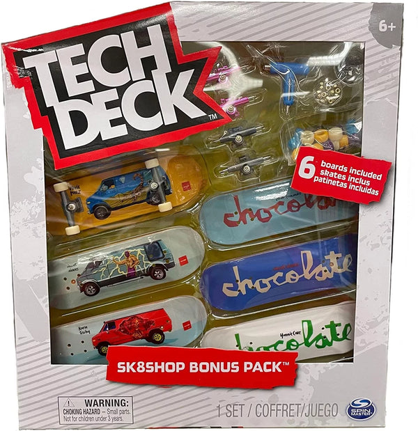 TECH DECK SK8SHOP BONUS PACK 6 BOARDS INCLUDED - CHOCOLATE