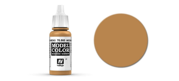 VALLEJO 70.860 MODEL COLOR 021 MEDIUM FLESH TONE ACRYLIC PAINT 17ML