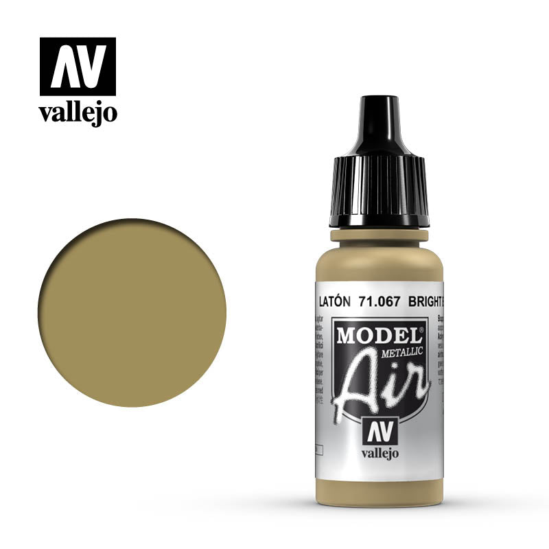 VALLEJO 71.067 BRIGHT BRASS MODEL AIR ACRYLIC PAINT 17ML