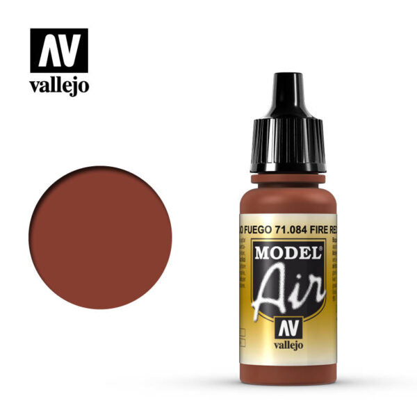 VALLEJO 71.084 FIRE RED MODEL AIR PAINT 17ML