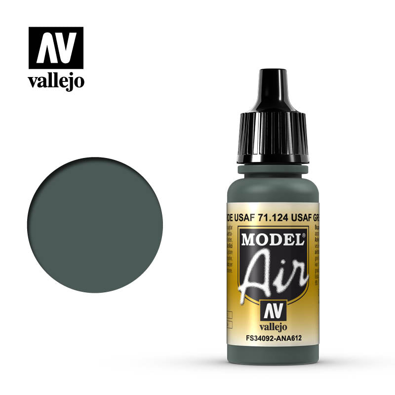 VALLEJO 71.124 USAF GREEN MODEL AIR ACRYLIC PAINT 17ML