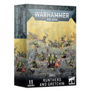 WARHAMMER 40,000 - 50-16 ORKS RUNTHERD AND GRETCHIN INCLUDES 11 MINIATURES