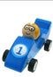 KAPER KIDZ WOODEN PULL BACK RACING CAR - BLUE