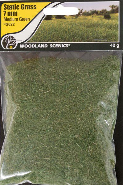 WOODLAND SCENICS FS622 7MM STATIC GRASS MEDIUM