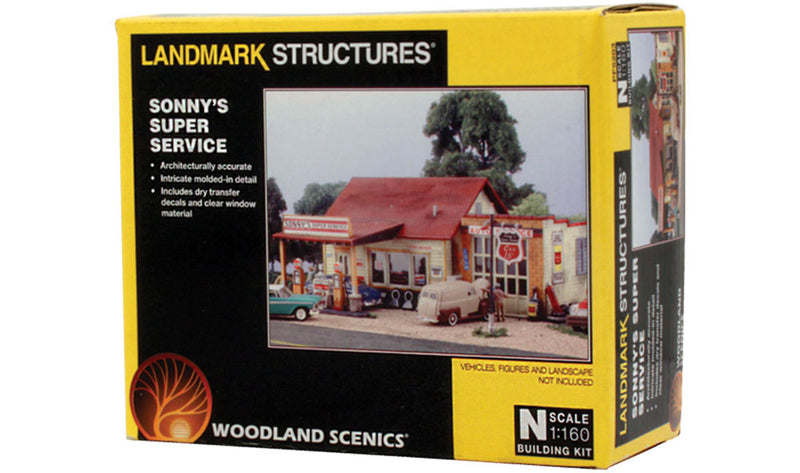 WOODLAND SCENICS PF5203 SONNYS SUPER SERVICE BUILDING KIT N SCALE MODEL TRAIN SCENICS