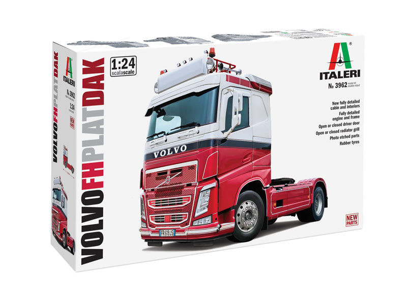 ITALERI 3962 VOLVO FH PLAT DAK 1/24 SCALE PLASTIC MODEL KIT TRUCK