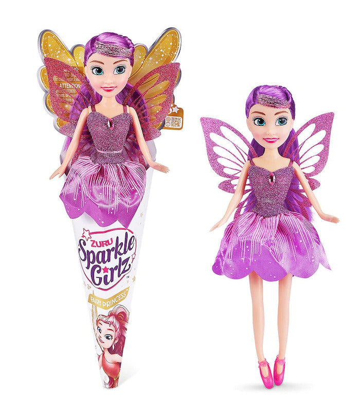 ZURU SPARKLE GIRLZ FAIRY PRINCESS DOLL- PURPLE HAIR 10.5 INCH