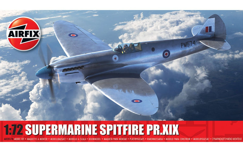 AIRFIX A02017B SUPERMARINE SPITFIRE PR.XIX 1/72 SCALE PLASTIC MODEL KIT AIRCRAFT