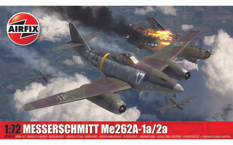 AIRFIX A03090A MESSERSCHMITT ME262A-1A/2A 1/72 SCALE PLASTIC MODEL KIT FIGHTER