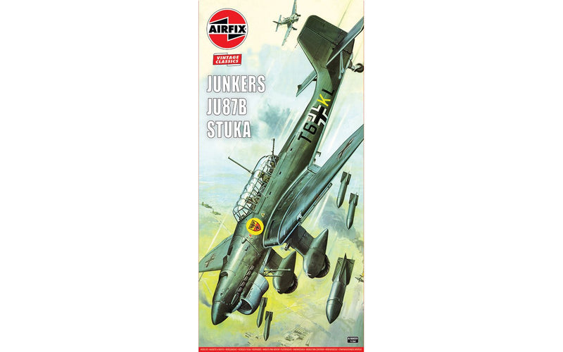 AIRFIX 18002V JUNKERS JU87B STUKA DIVE BOMBER VINTAGE CLASSICS 1/48 SCALE PLASTIC MODEL KIT AIRCRAFT