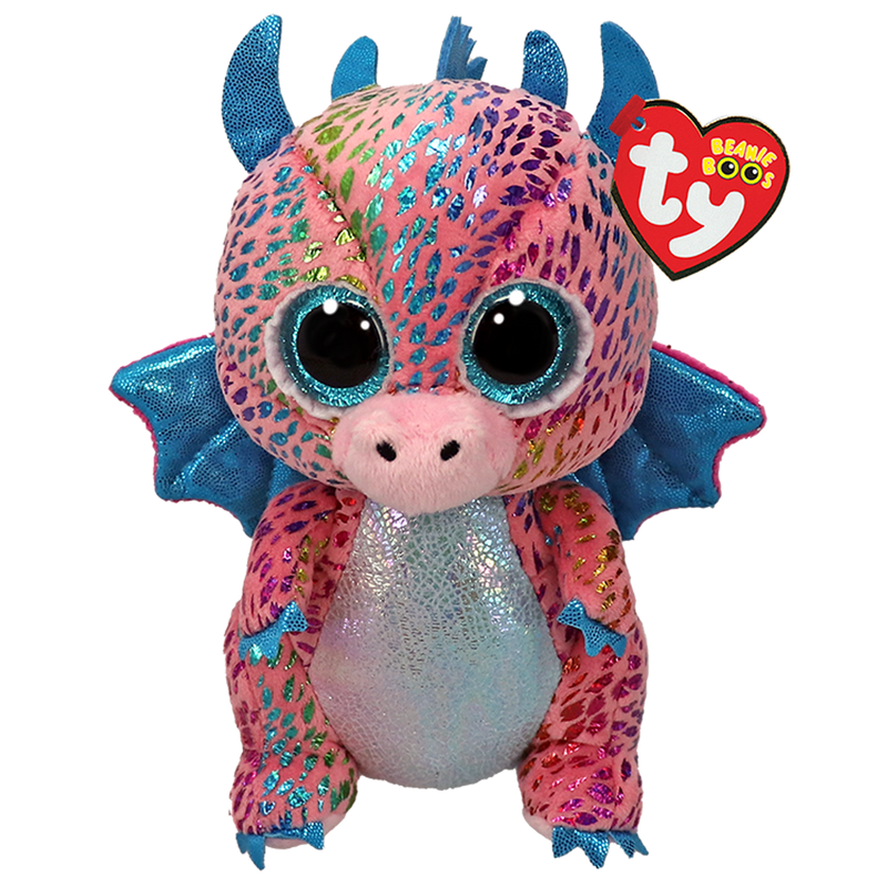 TY BEANIE BOOS FLINT PURPLE DRAGON REGULAR PLUSH