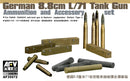 AFV CLUB 35072 1/35 SCALE GERMAN 8.8CM L/71 TANK GUN AMMUNITION AND ACCESSORY SET PLASTIC MODEL KIT