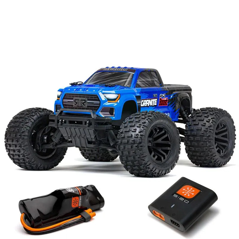 ARRMA GRANITE 4X2 BOOST MEGA 1/10 SCALE 2WD MONSTER TRUCK READY TO RUN BLUE INCLUDES BATTERY AND CHARGER