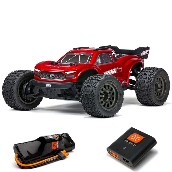 ARRMA VORTEKS 4X2 BOOST MEGA 1/10 2WD STADIUM TRUCK READY TO RUN RED INCLUDES BATTERY AND CHARGER