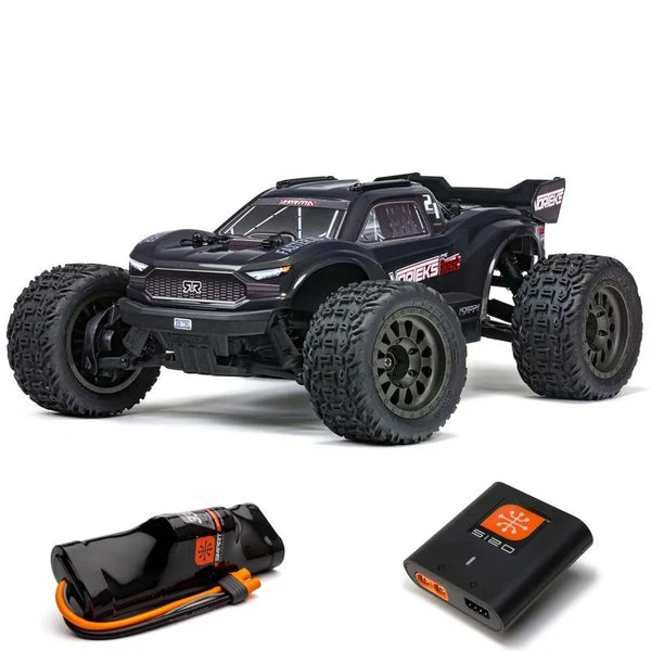 ARRMA VORTEKS 4X2 BOOST MEGA 1/10 2WD STADIUM TRUCK READY TO RUN GUNMETAL INCLUDES BATTERY AND CHARGER