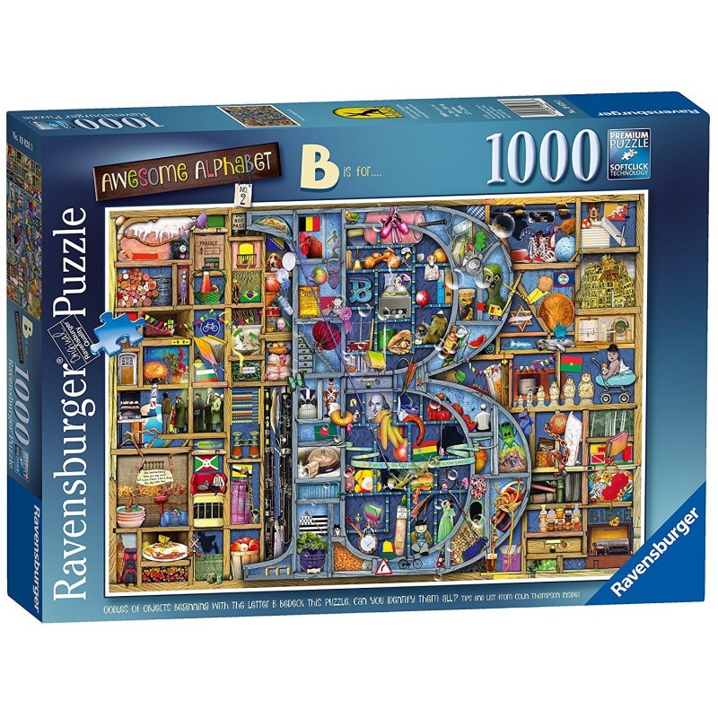 RAVENSBURGER 198283 AWESOME ALPHABET NO.2 B IS FOR.... 1000PC JIGSAW PUZZLE