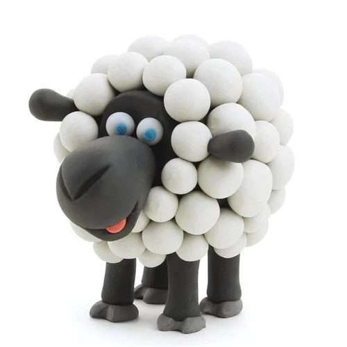 TOMY HEY CLAY ANIMALS SHEEP AIR-DRY CLAY SET INCLUDES 5 CANS OF AIR DRY CLAY