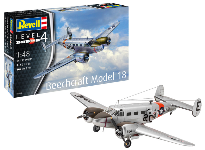 REVELL 03811 BEECHCRAFT MODEL 18 U.S.A.F 1/48 SCALE PLASTIC MODEL KIT AIRCRAFT