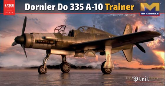 HK MODELS 01E09 DORNIER DO 335 A-10 TRAINER 1/32 SCALE PLASTIC MODEL KIT