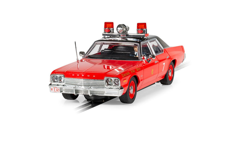 SCALEXTRIC C4408 DODGE MONACO CHICAGO FIRE DEPARTMENT 1/32 SCALE SLOT CAR