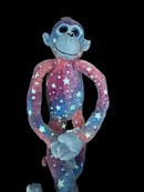 COTTON CANDY JG308 HANGING MONKEY EVA PINK/BLUE GLOW IN THE DARK PLUSH