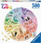 RAVENSBURGER 171729 CIRCLE OF COLOURS ANIMALS BY BETHAN JANINE 500PC JIGSAW PUZZLE