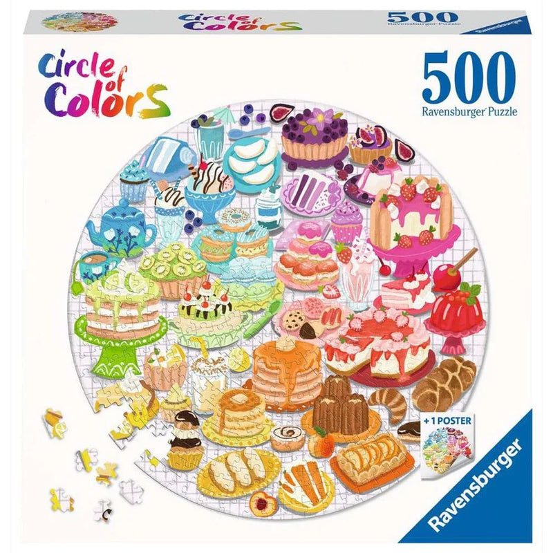 RAVENSBURGER 171712 CIRCLE OF COLOURS DESSERTS BY OLIVIA GIBBS 500PC JIGSAW PUZZLE