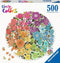 RAVENSBURGER 171675 CIRCLE OF COLOURS FLOWERS BY SHERRY LEE 500PC JIGSAW PUZZLE