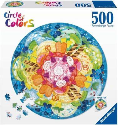 RAVENSBURGER 173488 CIRCLE OF COLOURS ICECREAM BY ANNA GALITSKAYA 500PC JIGSAW PUZZLE